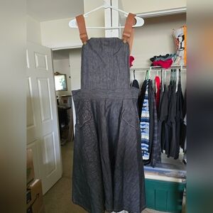 Never-worn, 1940's vintage-style denim workdress from The Oblong Box Shop